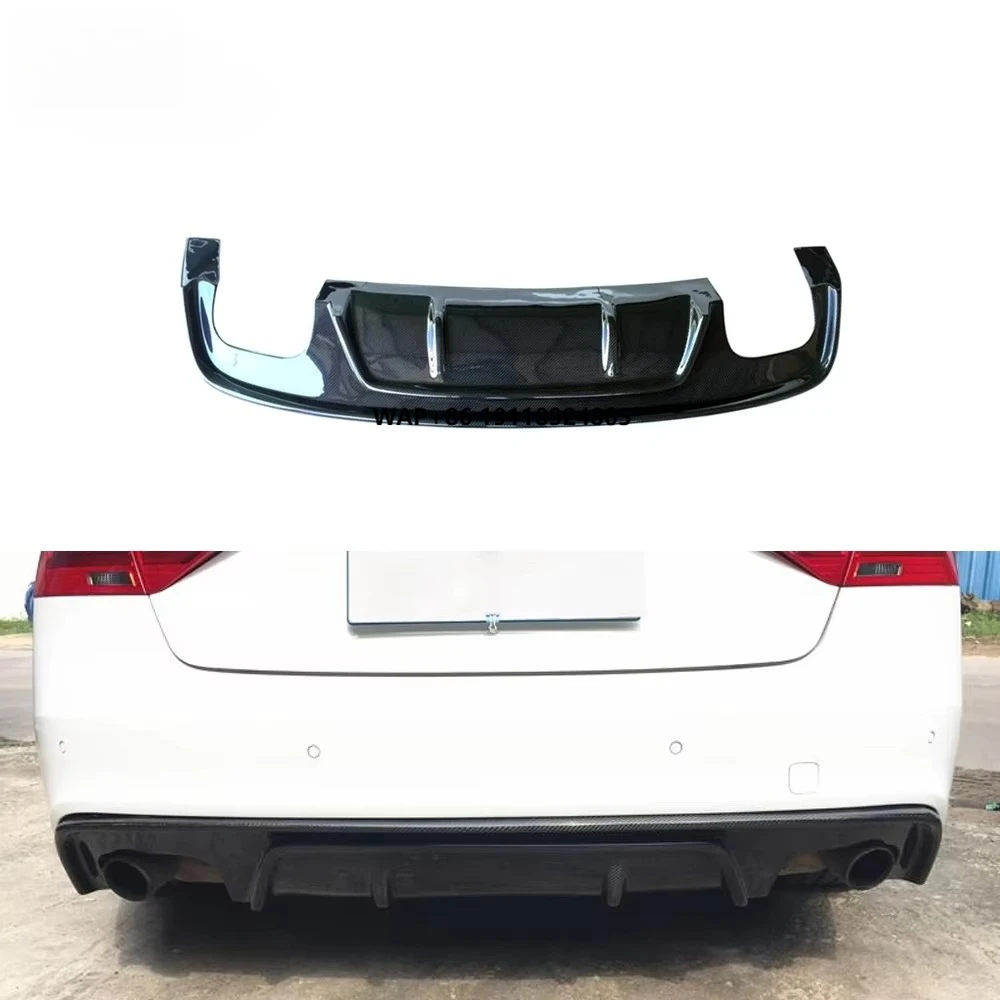 

High Quality Carbon Fiber Rear Bumper Diffuser Lip Spoiler Fit For A5 Quattro S-line S5 B8.5 2d 4d 2012-2016