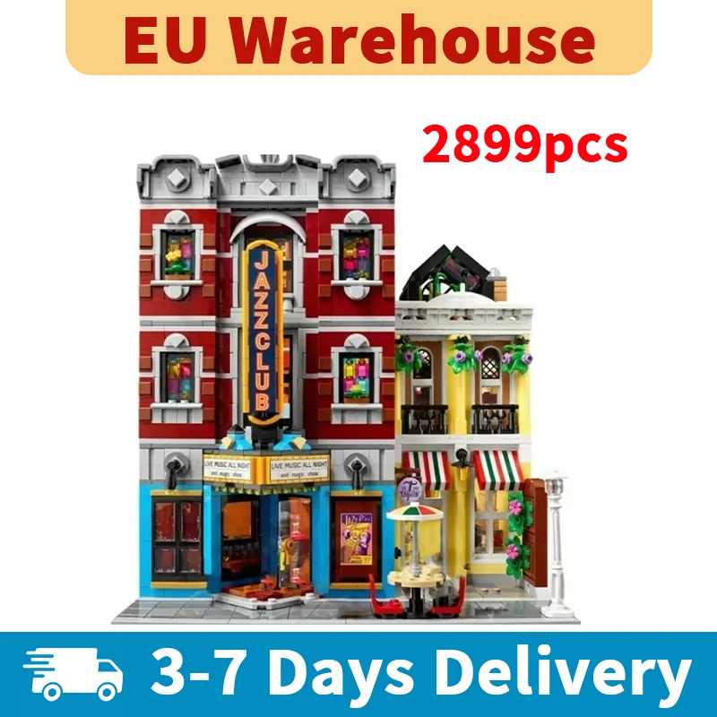 2899pcs 10312 Creëren Jazz Club Expert Pizza Shop MOC Model Modulair Huis Bouwstenen Compatibel Speelgoed voor kinderen en volwassenen