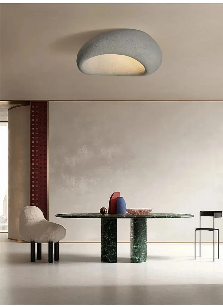 Nordic Wabi Sabi Ceiling Lamp Energy Saving Light LED Chandelier for Living Room Dining Room Bedroom Home Decor Lighting Fixture