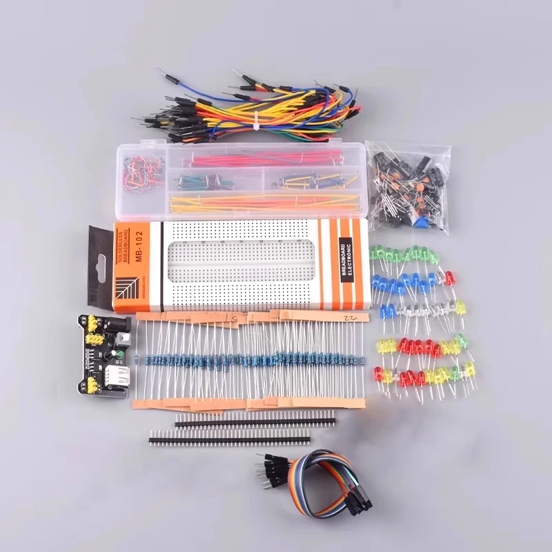 830-bread board resistance potentiometer jumper LED electronic kit is suitable for R3 compatible arduino Getting started kit