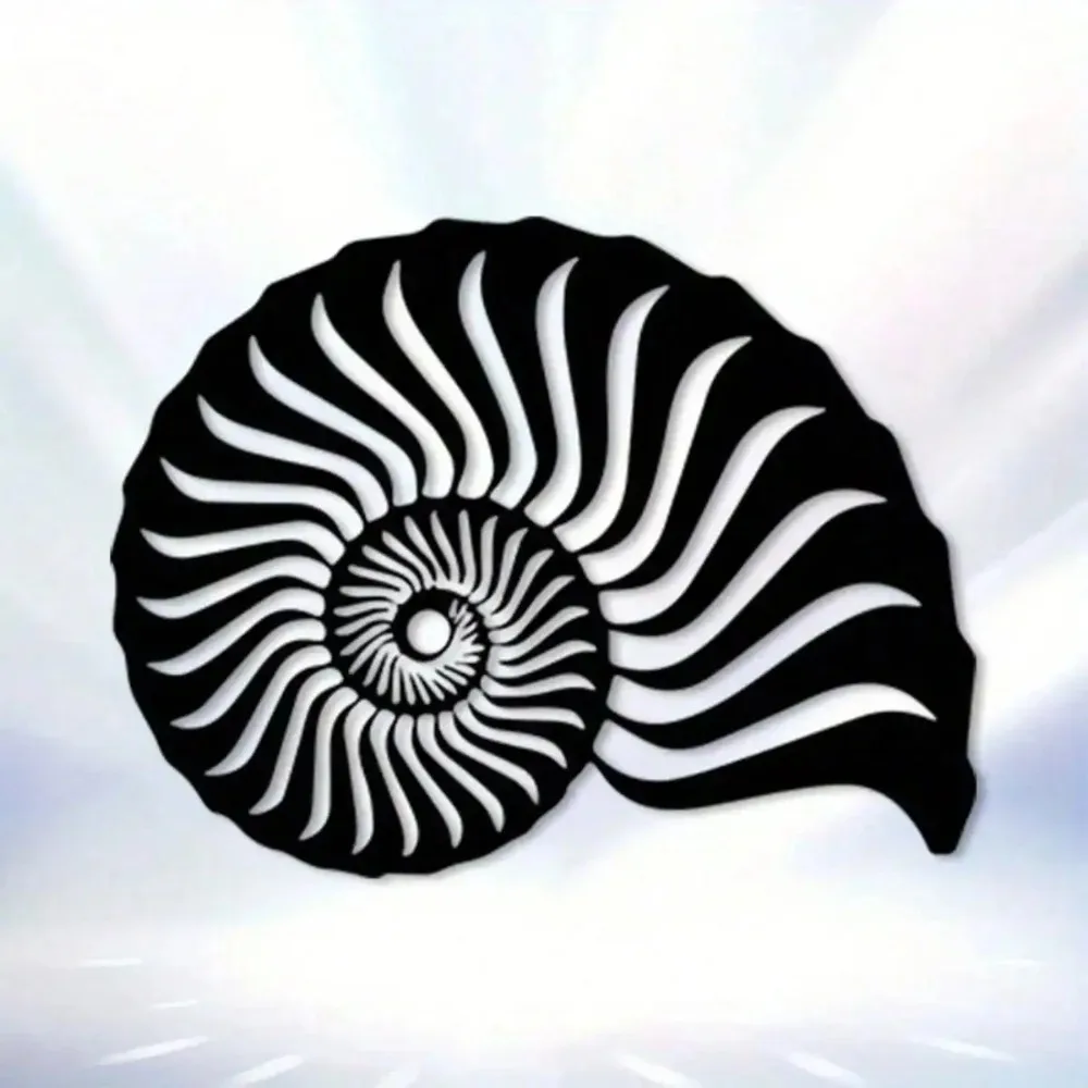 Vintage Seashell Metal Wall Art Spiral Iron Decor Indoor Outdoor Living Room Ocean Gift Rustproof Hanging Unique Home Ornament