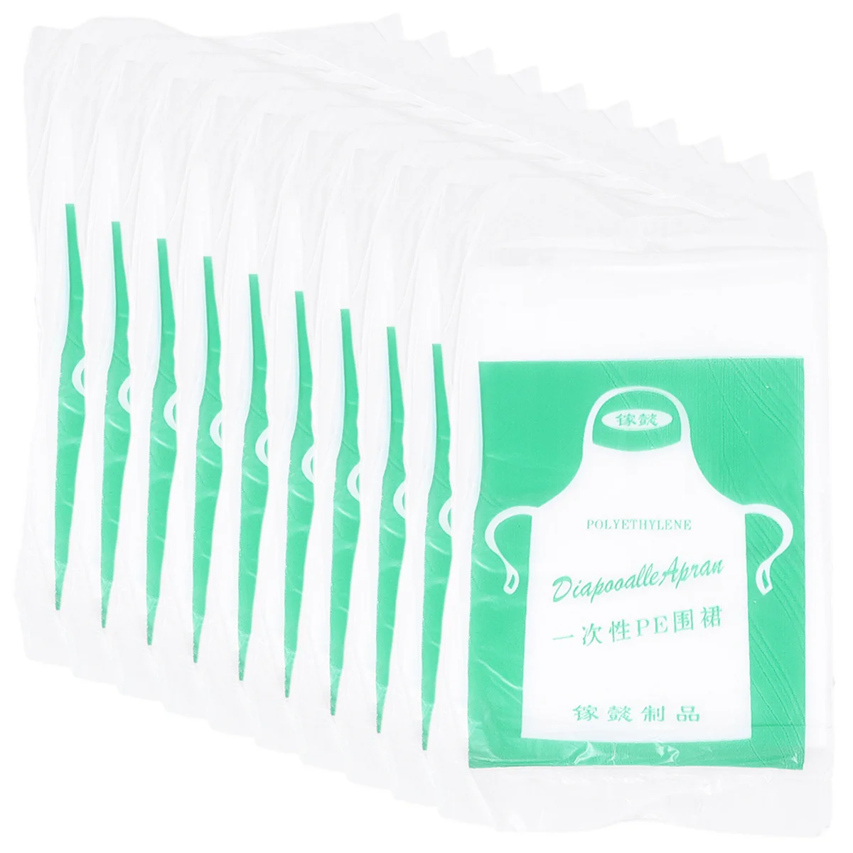 100pcs Kids Disposable Aprons Waterproof Oil Proof PE Plastic Apron for Painting (Transparent)