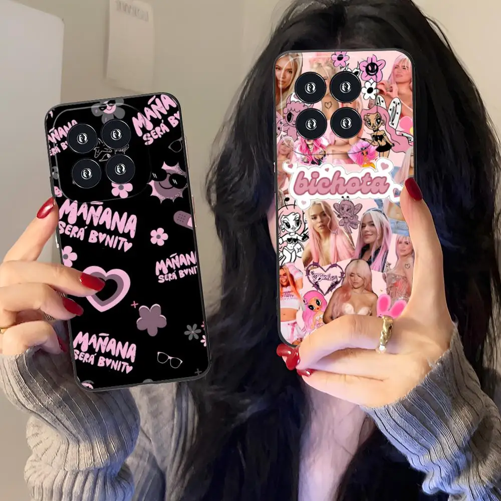 

Fashion Karol G Phone Case for Xiaomi 15 14 13 12 Mi 11 T Ultra Lite Pro S X 5G Colour Printing Cover Luxury Cellphones