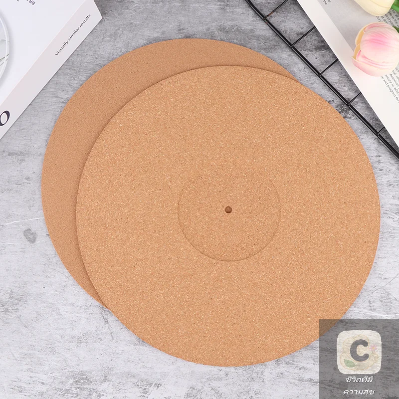 2026 هوا هوا 12IN سجل الوسادة لينة الفلين تخفيض الاهتزاز مكافحة ساكنة الفينيل حصيرة القرص الدوار Slipmat الوسادة ضياء 297 مللي متر للفونوغراف