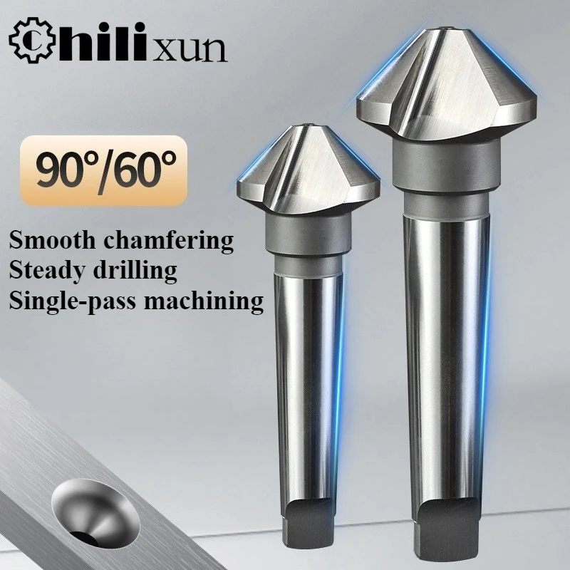 

HILIXUN Customized 90° HSS Countersink Bit, Morse Taper Shank φ20.5-80mm, for Screw Chamfering