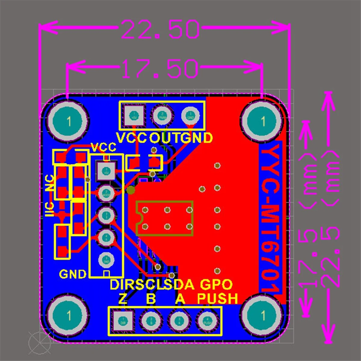 Magnetic Encoder MT6701 Magnetic Induction Angle Measurement Sensor Module 14bit High Precision Can Replace AS5600