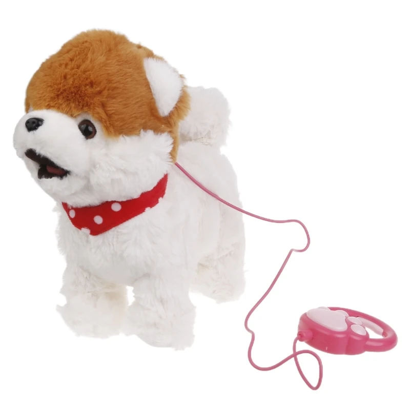 

Leash Dog Plush Toy Electric Walking Dog Toy Simulation Singing Puppy Kids Gift E65D