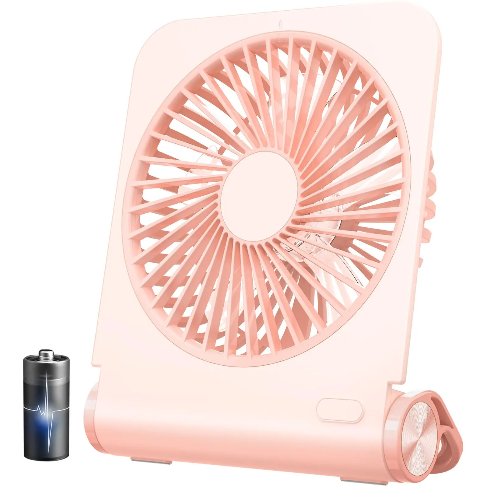 

Small Powerful Desktop Fan Rechargeable Battery Powered Fan Foldable Strong Wind Fan Family Travel Cruise Sports Events