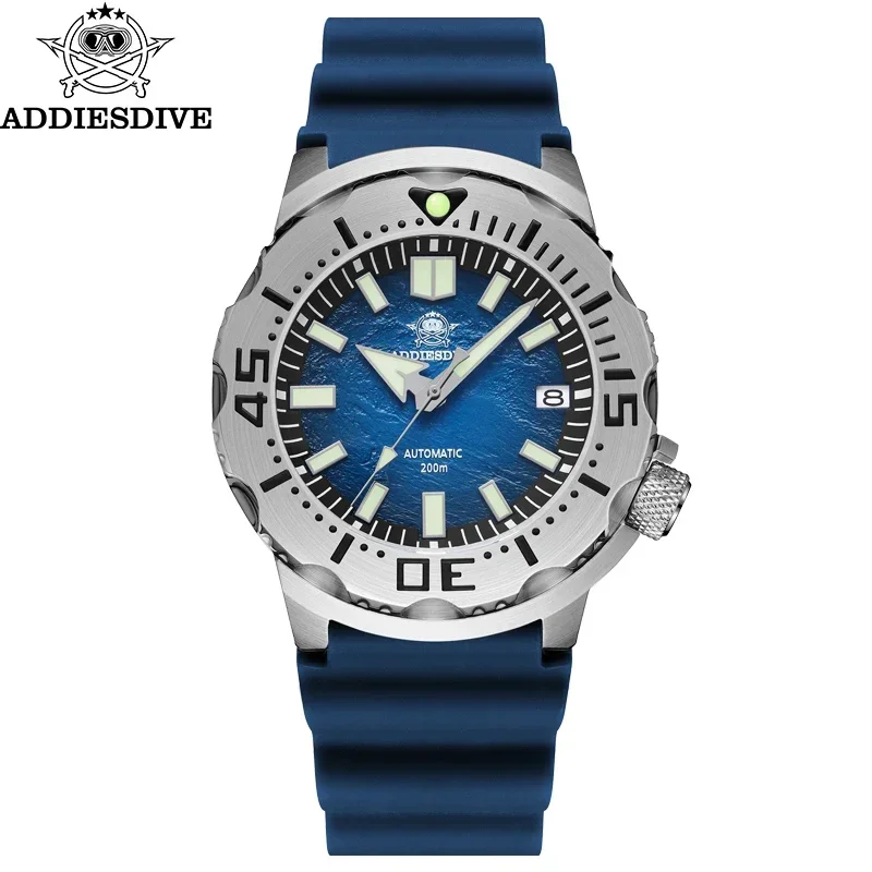 ADDIESDIVE Men’s Watch NH35 Sapphire Glass C3 Super Luminous 200m Diving Watch Mechanical Watches AD2047 Relogio Masculino