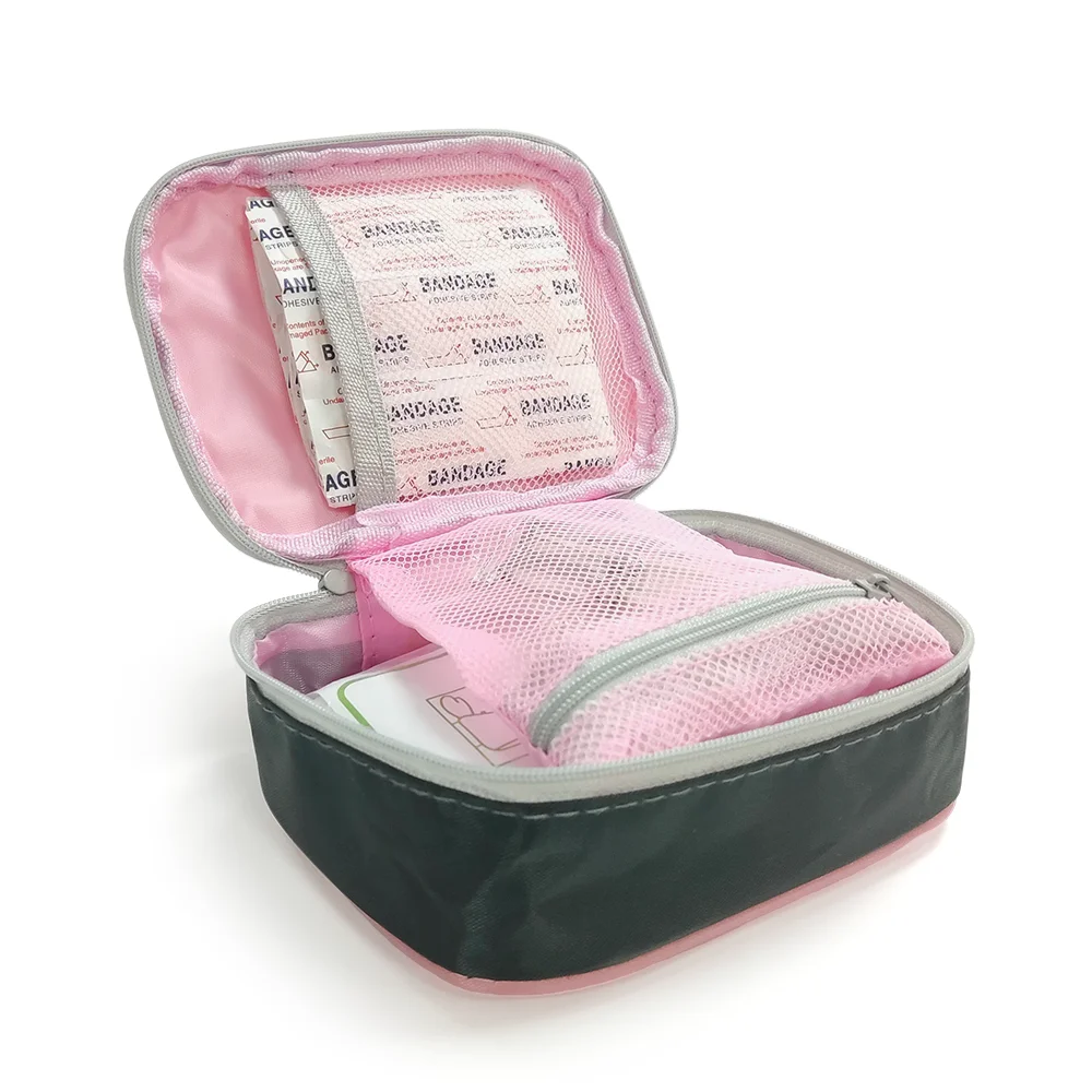 64pcs Mini Emergency Household First Aid Bag Travel Camping Car Outdoor Rescue Survival Kit Portable Case Storage