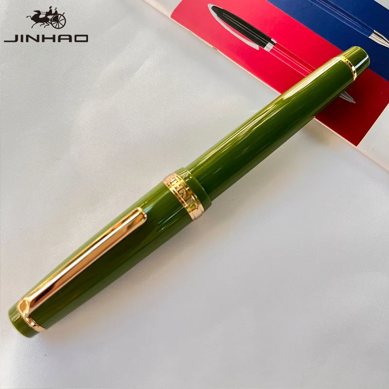 Jinhao 82-Füllfederhalter, goldener Clip, EF/F/M-Feder, Acryl-Tintenstift, luxuriöse Schreibstifte für Schreibwaren, Business, Büro, Schulbedarf – Detail 9