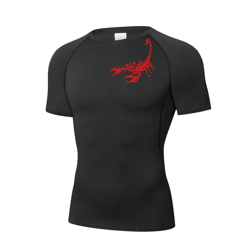 Mens Running Compression T-shirt Short Sleeve Sport Tees Gym Fitness Sweatshirt Male Jogging Tracksuit Homme Athletic Shirt Tops