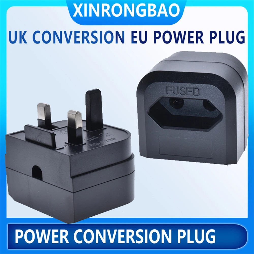 

New EU to UK plug adapter for Shaver electric toothbrush Type-C round 2 prong 4.0mm to Type-G british power conversion adapter