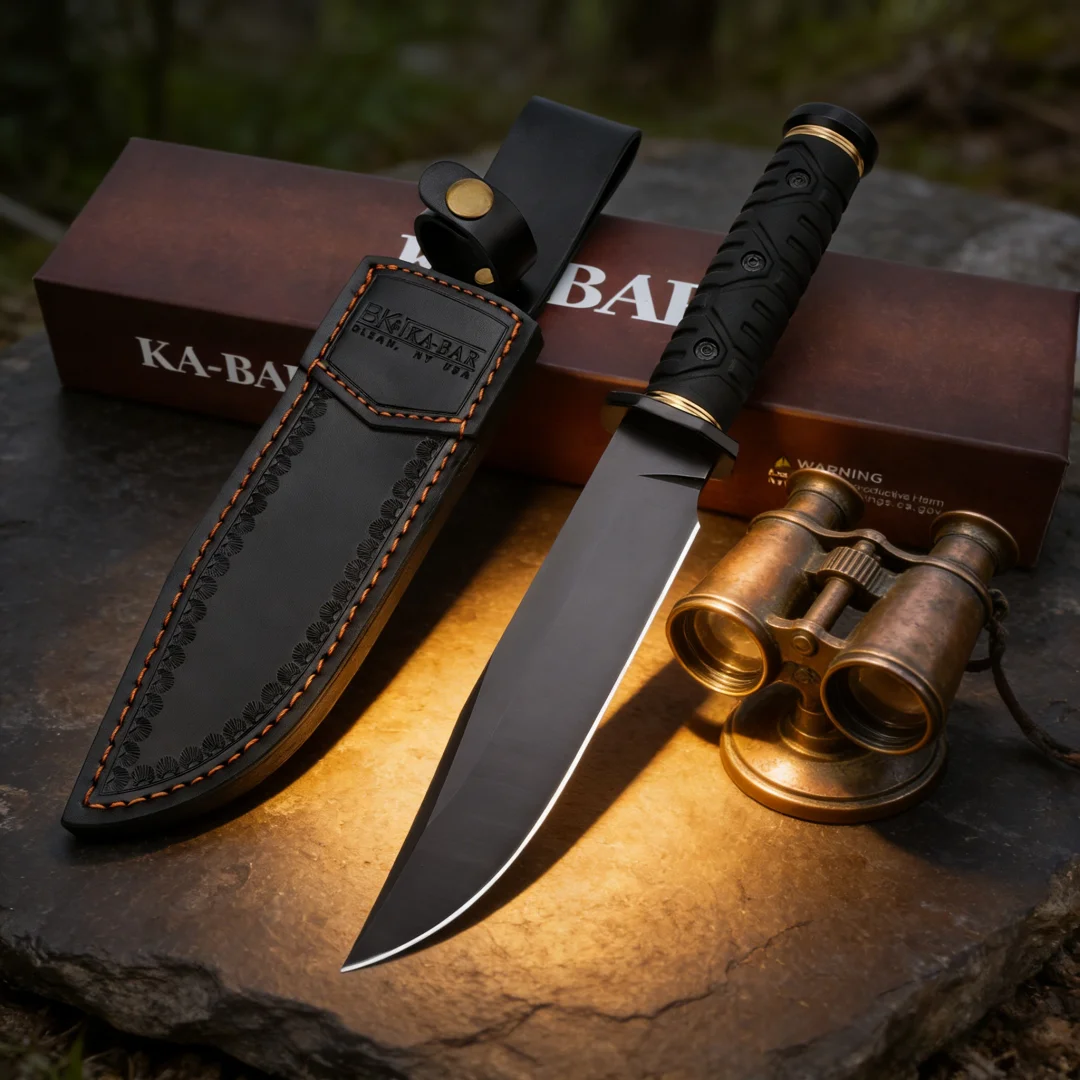 KA-BAR, a forest hunter's tool, a jungle obstacle-clearing knife, an outdoor knife for outdoor camping and exploration