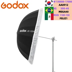 Godox UB-165W 65in 165cm Parabolic Black White Reflective Umbrella Studio Light Umbrella with Black Silver Diffuser Cover Cloth