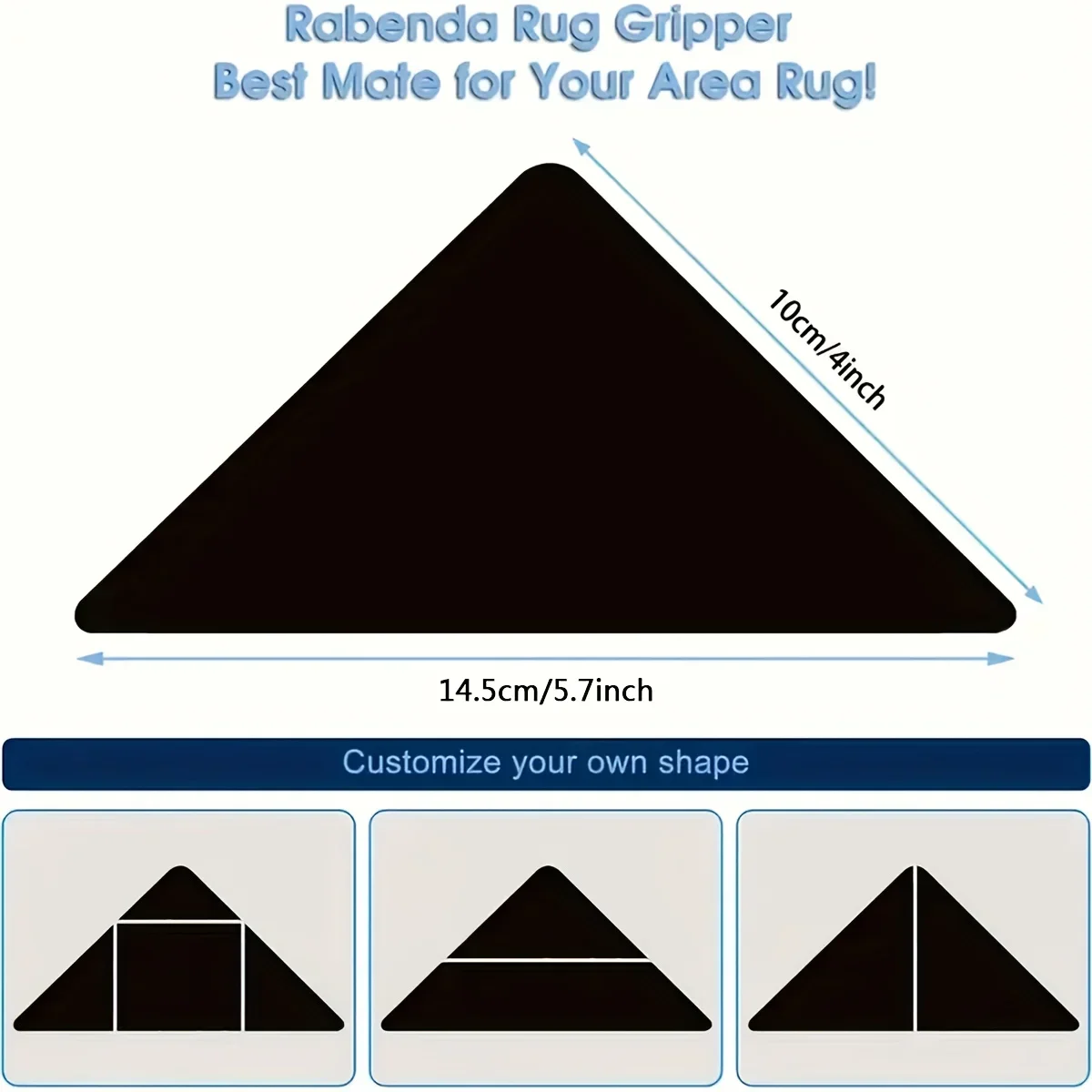 Nano PU Self-Adhesive Triangular Carpet Anti-Slip Sticker Household Sofa Pad Floor Mat Fixing Horizontal Slip Resistance