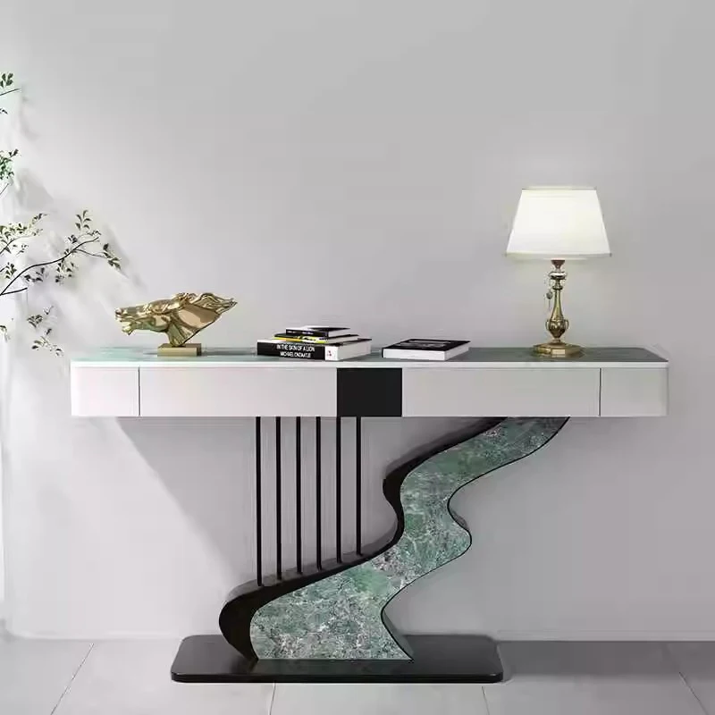 

Luxury French Entryways Table With Drawer Glamour Simple Premium Console Table Nordic Storage Scrivania Living Room Furniture