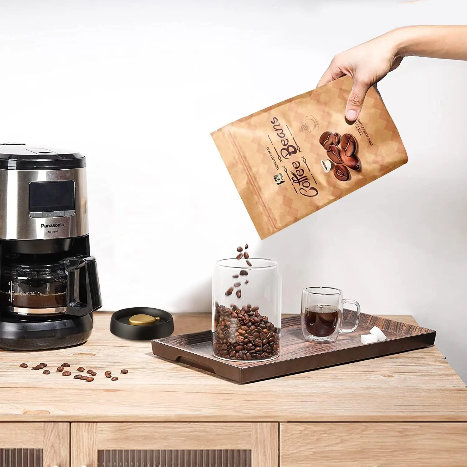 Bocaux de Cuisine en Verre Borosilicate, Boîtes à Café avec Joint de Couvercle Hermétique, de Nombreux citrouille, Parfaits pour les Grains de Café, le Thé, le Sug