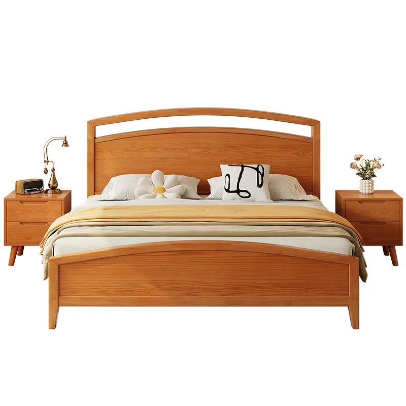 

American retro bed household bedroom second bedroom small double bed