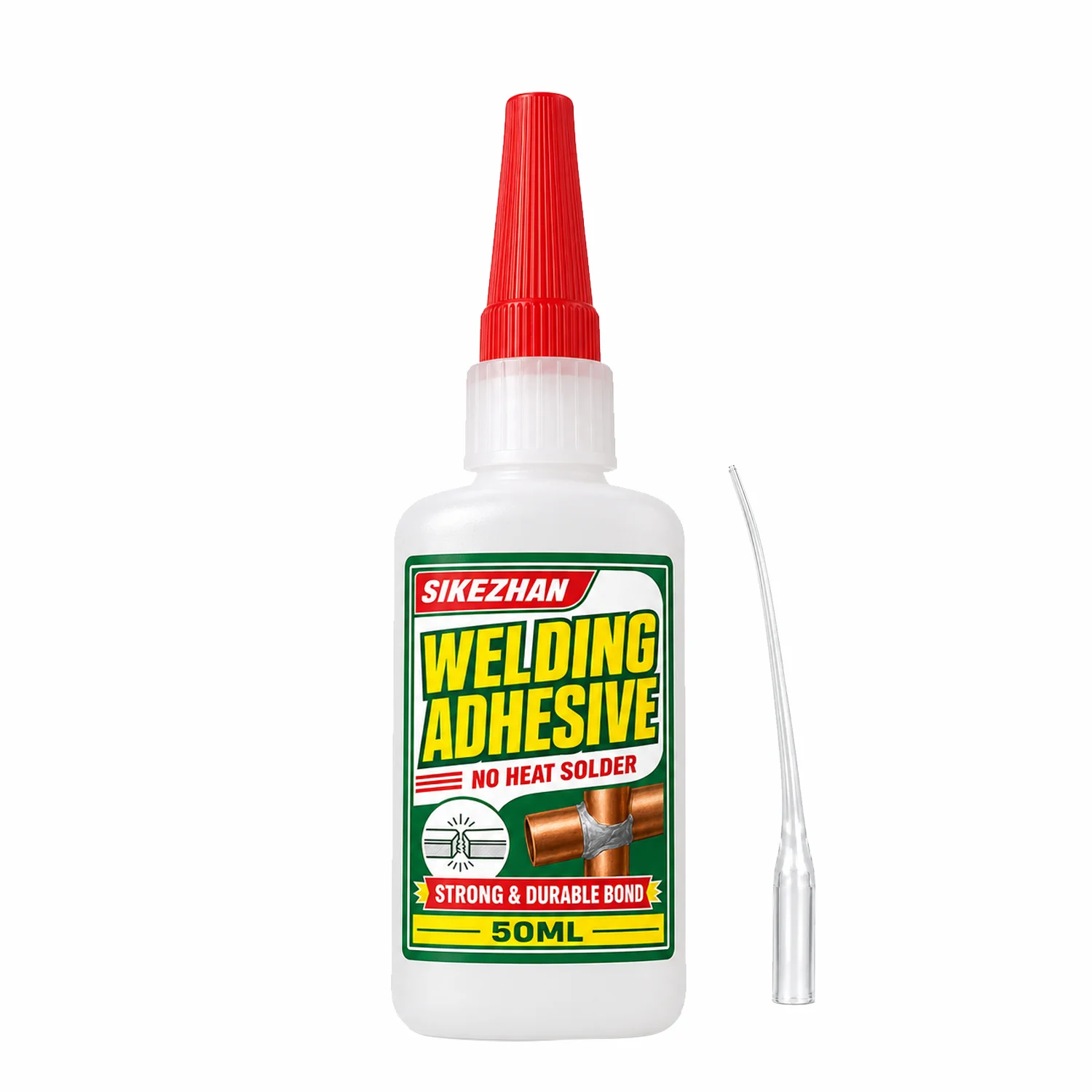 SIKEZHAN 50ml Bezgrzewczy płynny klej lutowniczy do metalu, mosiądzu, rur, natychmiastowa uszczelniająca naprawa przecieków, do instalacji hydraulicznych i HVAC, szybki klej naprawczy — 2