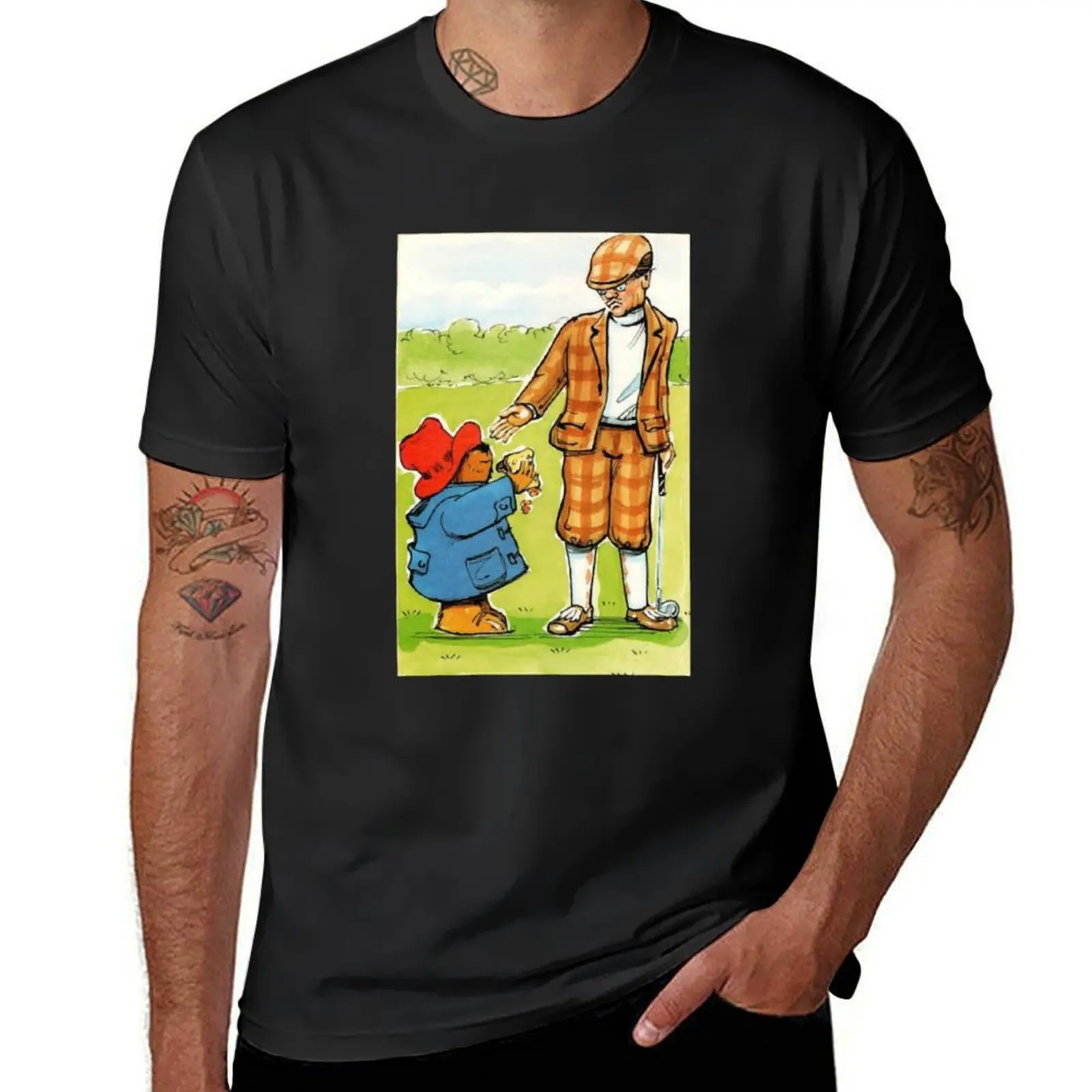 paddington bear(4) T-Shirt summer top shirts graphic tees mens cotton t shirts