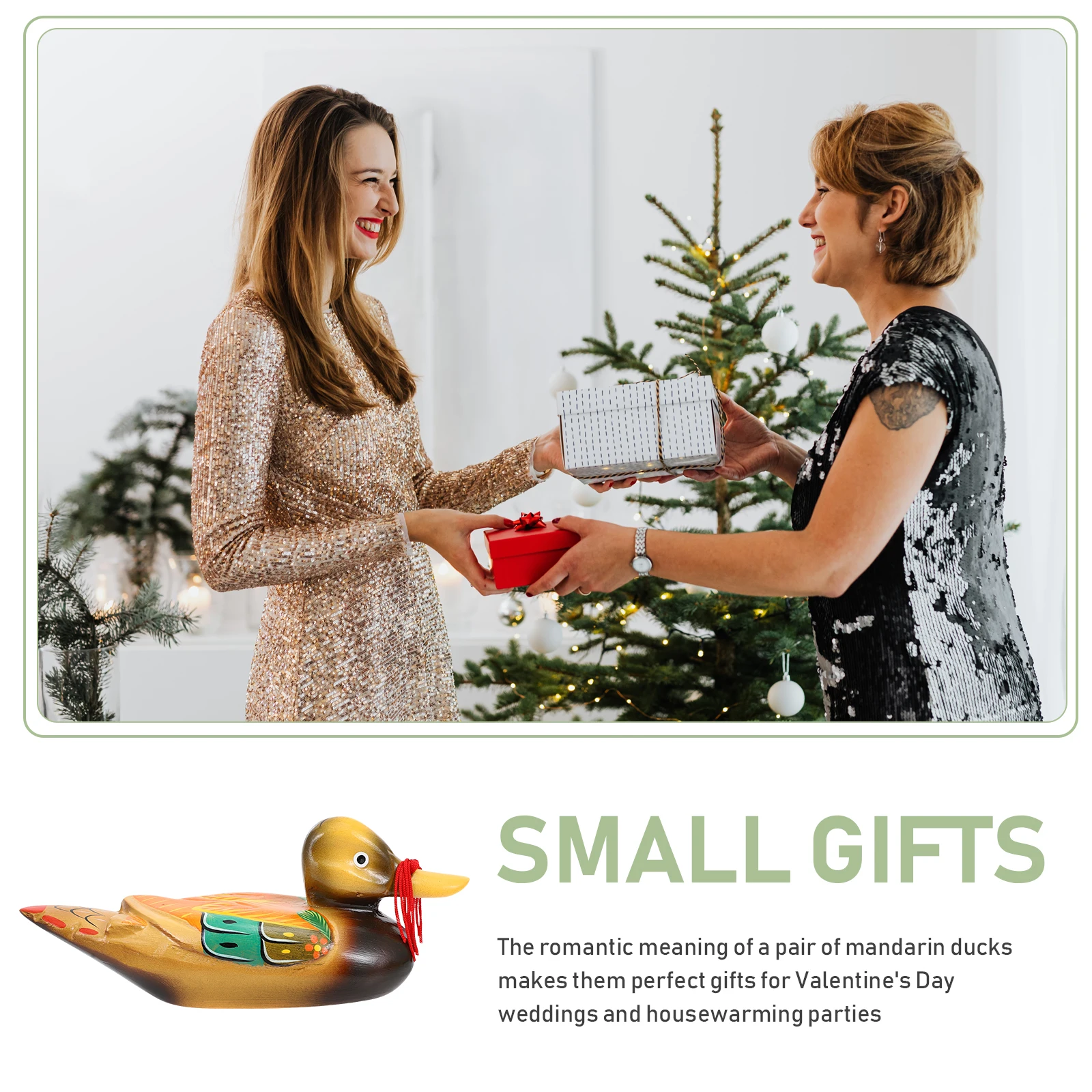 

2pcs Wooden Duck Ornaments Hand Painted Rope Bedroom Living Room Decor Craft Perfect Garden Desk