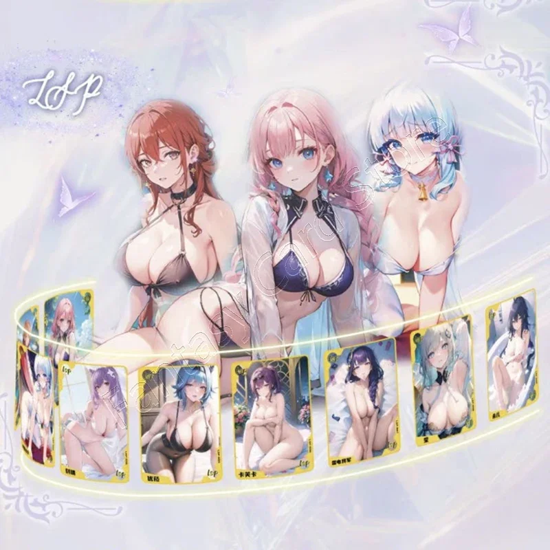 Sexy Exposed Card ACG Goddess Story Loli Card Limited Sale Metal Card Black Silk Uniform Sexy Girls Big Breasts and Perky Butt