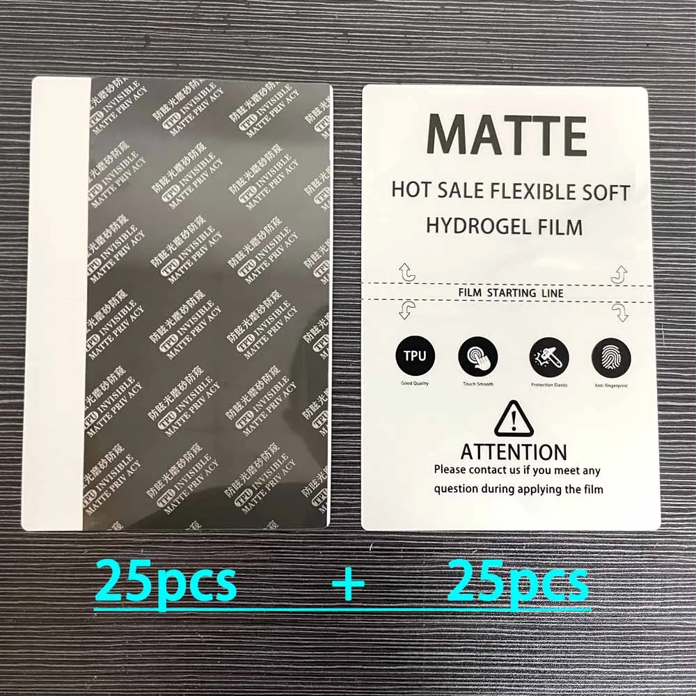 TPU Hydrogel Film Cutting 25/50pcs Clear HD Protector Frosted Privacy Sheet for Cutter Protective Matte Auto Repair Back Sticker