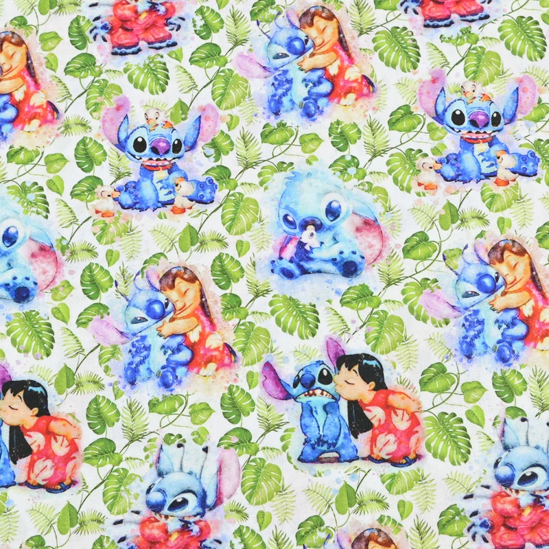 0.45X1.1 Metro Disney Tecido De Algodão Para Costura Patchwork DIY Quilting Princesa Alice Ponto Gato Marie Impressão Disney Tecidos