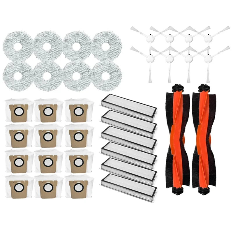 Акция! 36 шт., щетка HEPA-фильтр, тканевый мешок для пыли для Xiaomi X20 +/X10 +/X20 Plus/X10 Plus, запасные части для пылесоса