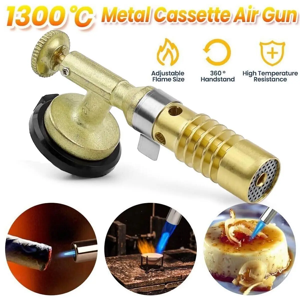 

1PCS Gas Burner Welding Torch Flame Gun Cooking Soldering Butane AutoIgnition Gas-Burner Lighter Picnic BBQ Heating Gas Burner