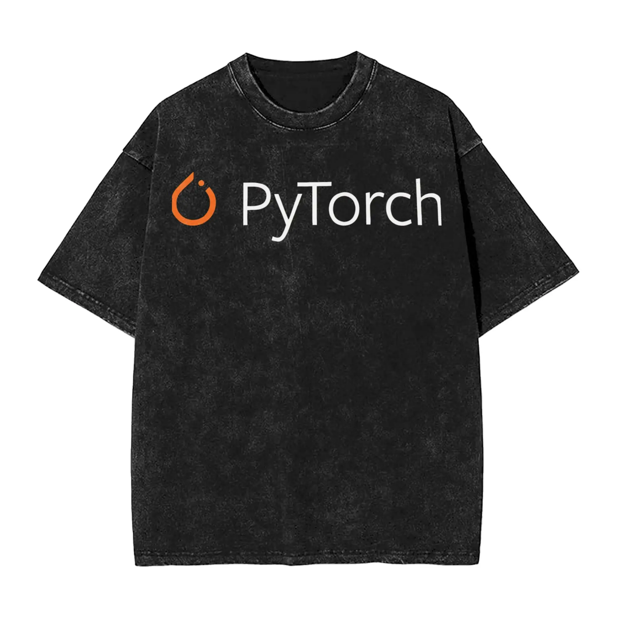 Harajuku Washed Shirt Pytorch Outfit Retro T Shirt Oversize  Streetwear Short Sleeve Summer Tees