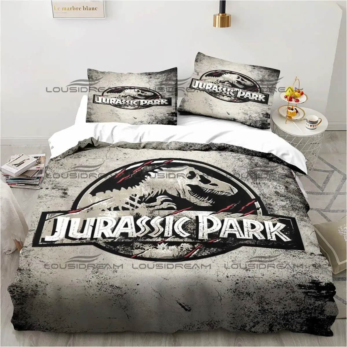 Jurassic Park Bedding Dinasours Twin Bedding Set 3 Piece Comforter Set Bed Duvet Cover Double King Cover Home Textile