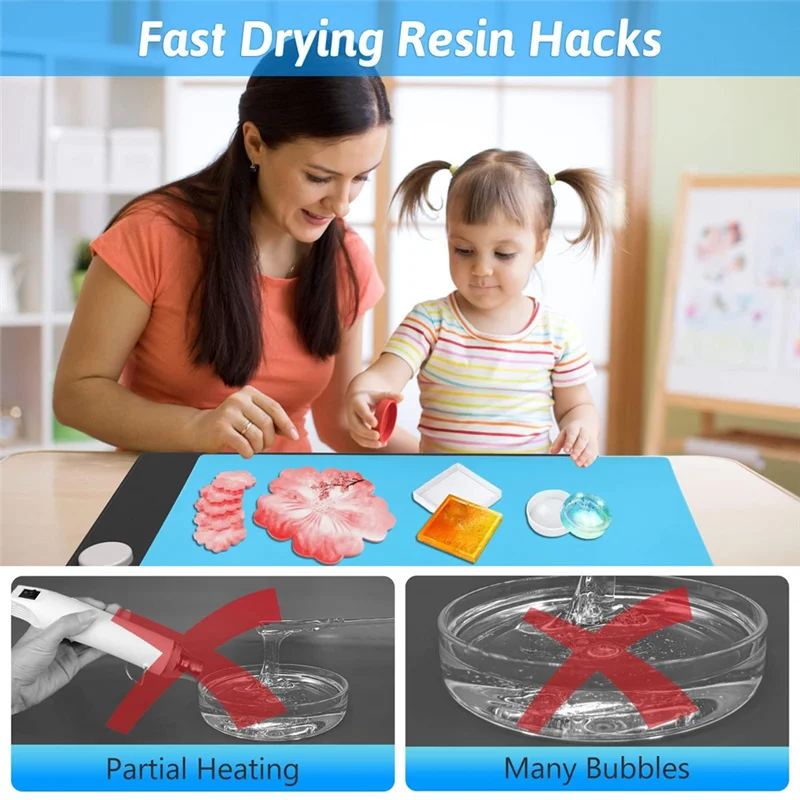 

A93Z Large Resin Heating Pad With Lid And Timer, 4-Hour Auto Shut-Off For DIY Resin Projects US Plug