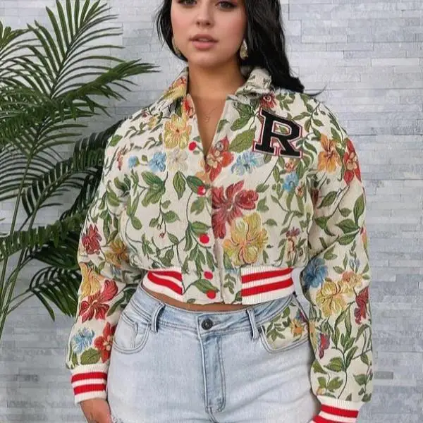 

Мужская ветровка с принтом, женское пальто с цветочным принтом и воротником, новая тонкая куртка из искусственной кожи с круглым вырезом и рукавами 3/4, модель Ciwalk