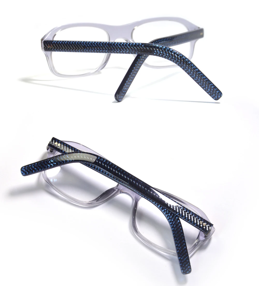 Kingsman Brillengestell mit Etui, Retro, handgefertigt, Acetat, rechteckige Brillen für Herren, Kingsman Agent Eggsy-Brille – Detail 23