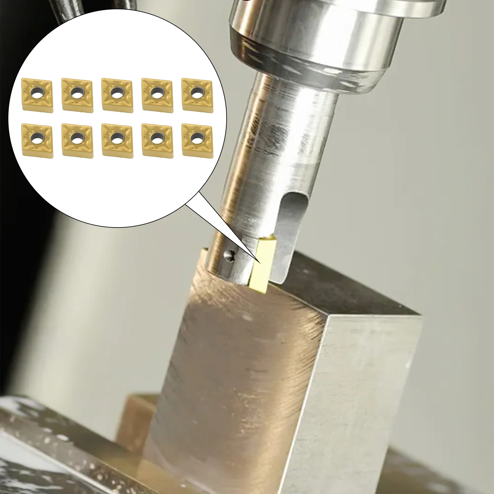 10PCS Insert Carbide Insert Easy Blade Replacement Semi-finishing Applications Suitable For Dirty Environments