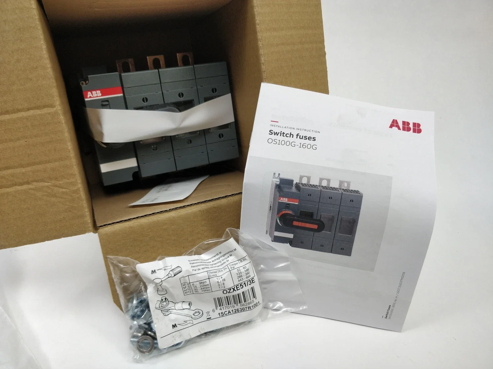 

OS125GD03K SWITCH FUSE 1SCA116878R1001 10150295