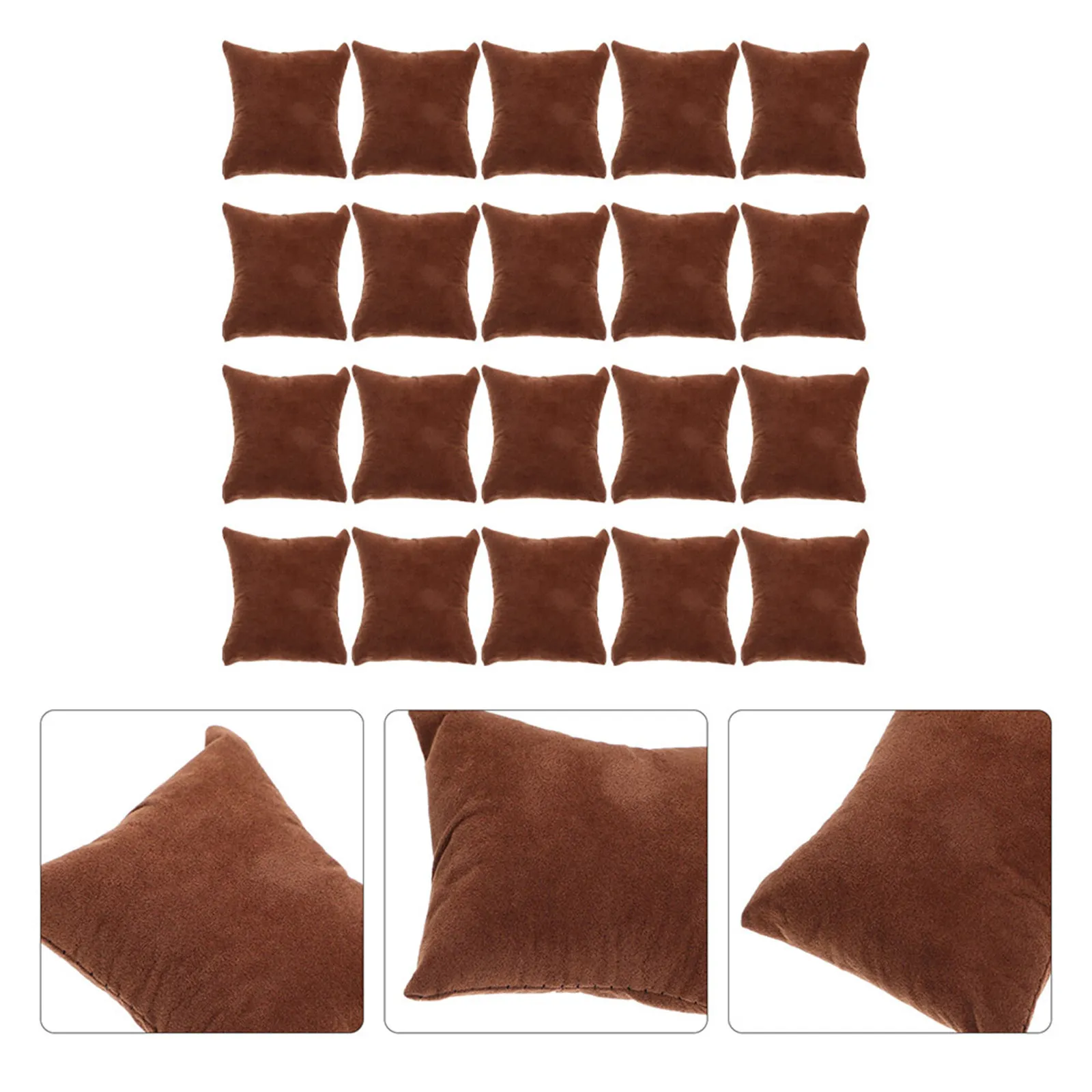 

20 шт. профессиональных подушек для демонстрации часов, гладкие, с приятной текстурой, для коробок для часов, витрин, органайзеров для браслетов, для демонстрации ювелирных изделий