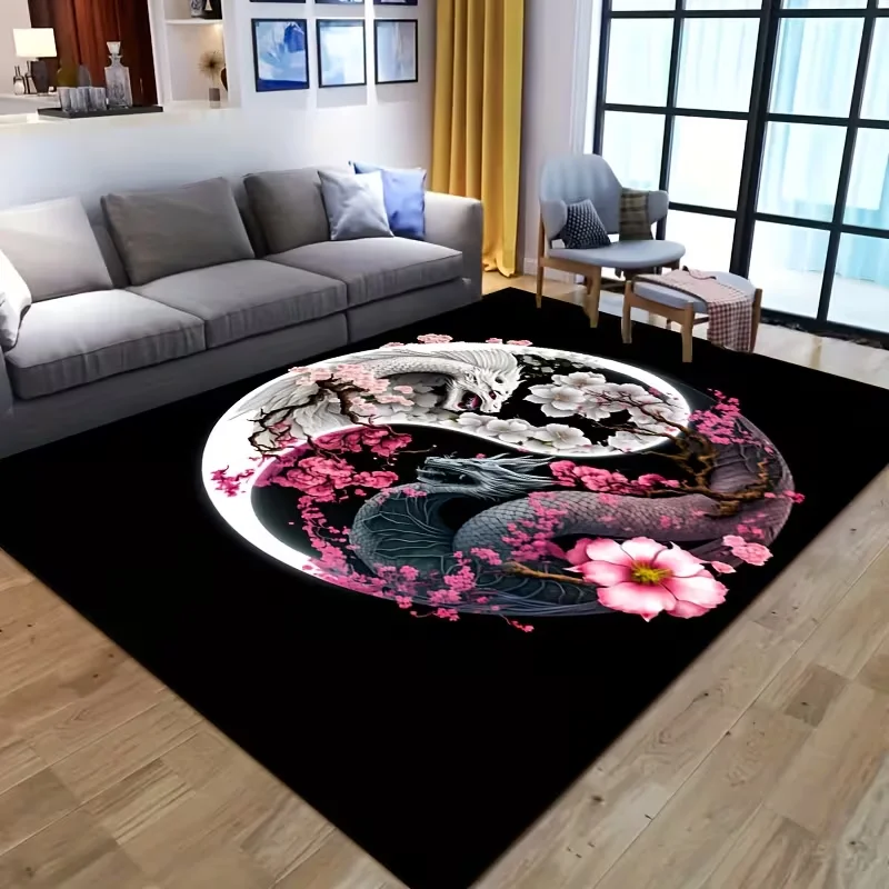 Yin Yang Bagua Pattern Carpet Is Suitable for Living Rooms Coffee Tables Bedrooms Lobbies Corridors Gaming Rooms and Carpets