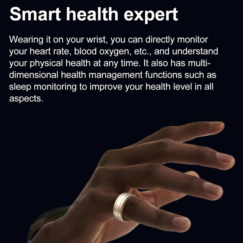 حلقة ذكية من سبائك الألومنيوم R18 ، معدل ضربات القلب ، الدم ، الأكسجين ، مراقبة النوم ، IP68 ضد الماء ، خاتم إصبع رياضي ، أزياء الرجال والنساء