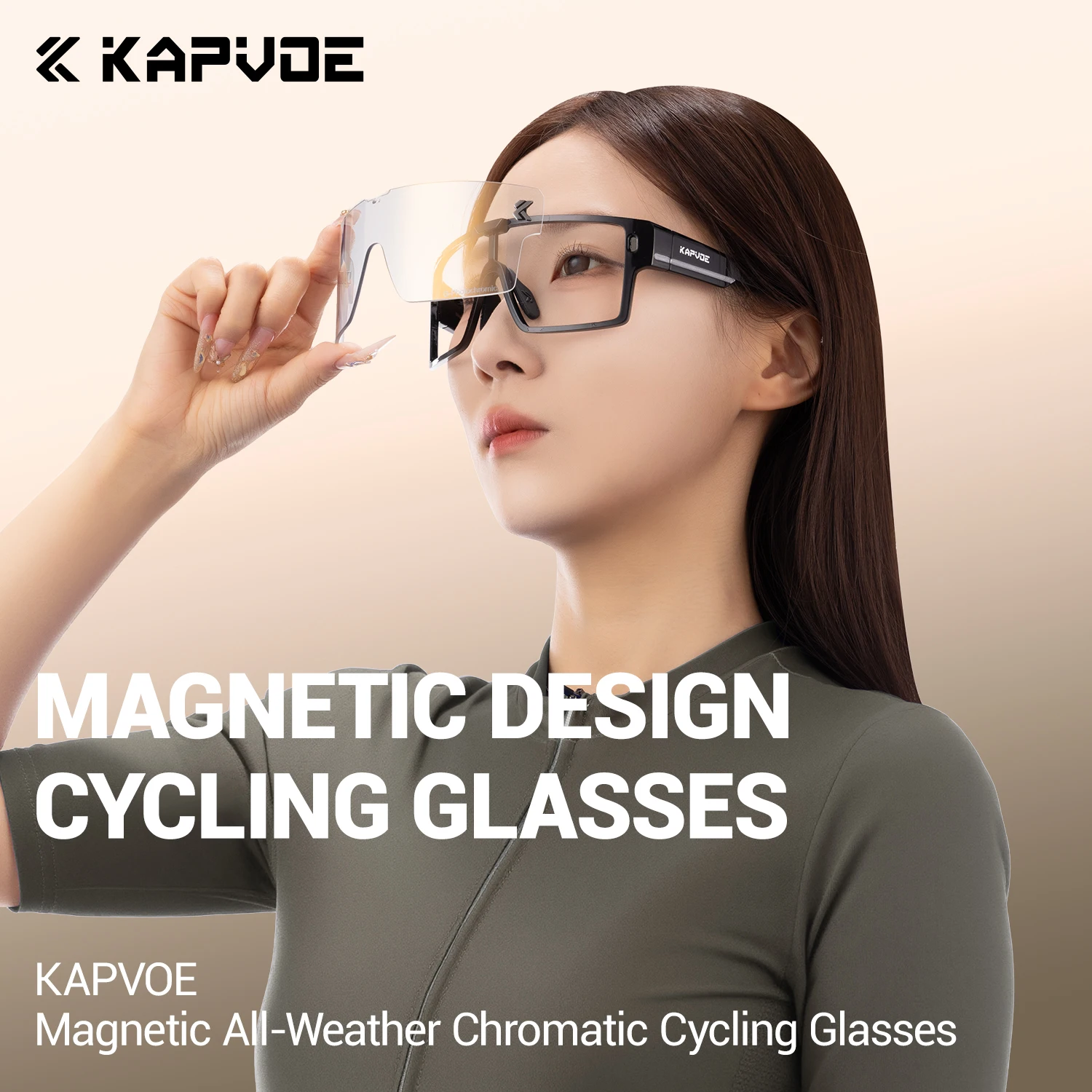 

KAPVOE Photochromic Dual-Lens Magnetic Cycling Glasses Mountaineering Cycling and Driving Sunglasses Outdoor Running Glasses