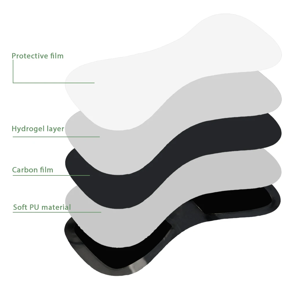 Image 6: 10/20 pièces Patchs de massage pour le cou, Patchs de gel de remplacement pour stimulateur musculaire EMS, stimulateur corporel TENS amincissant pour entraînement des hanches