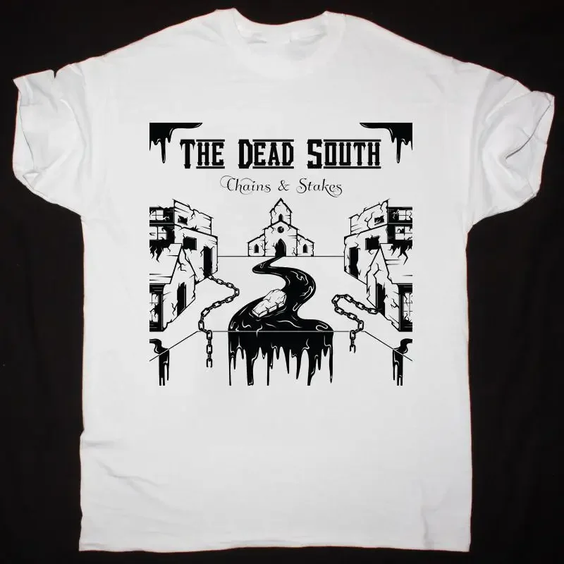 The Dead South Chains Stakes White T Shirt Size S 5Xl