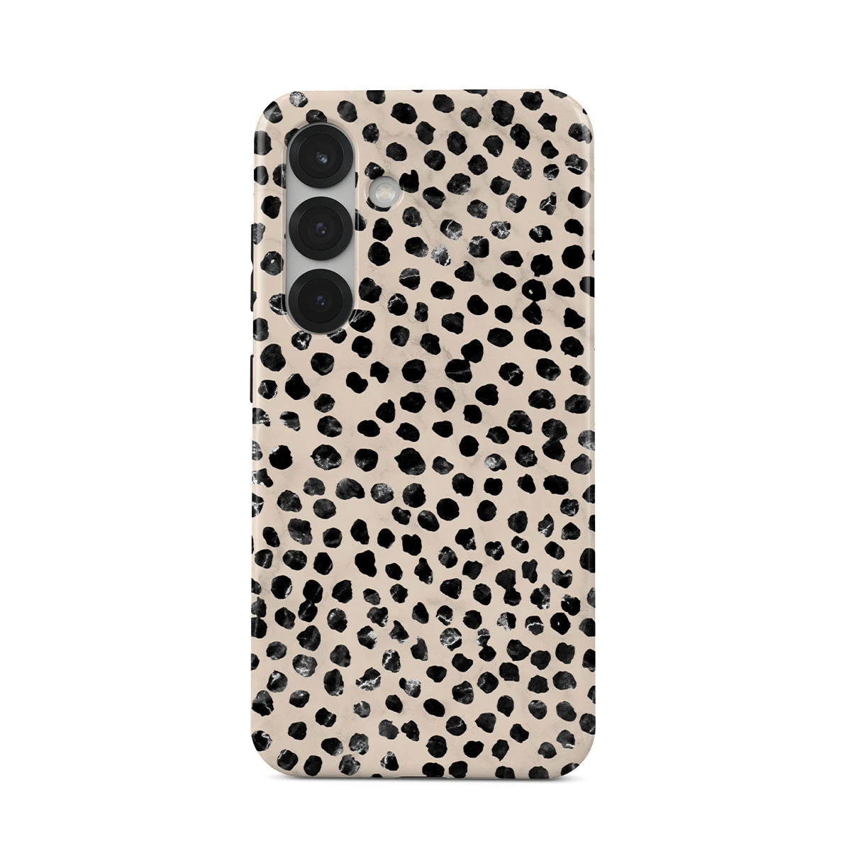 Phone Case for Samsung S25 S24 S23 S22 A55 A54 A16 Ultra PRO Plus FE 5G Black and White Dot Hard Acrylic Shockproof Cover Funda