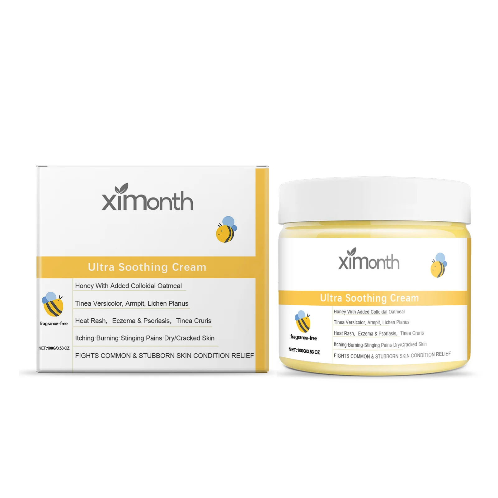 Ximonth Honey Skin Repair Cream, Hydrating and Moisturizing Skin Improvement Dry Skin Moisturizing Care Cream