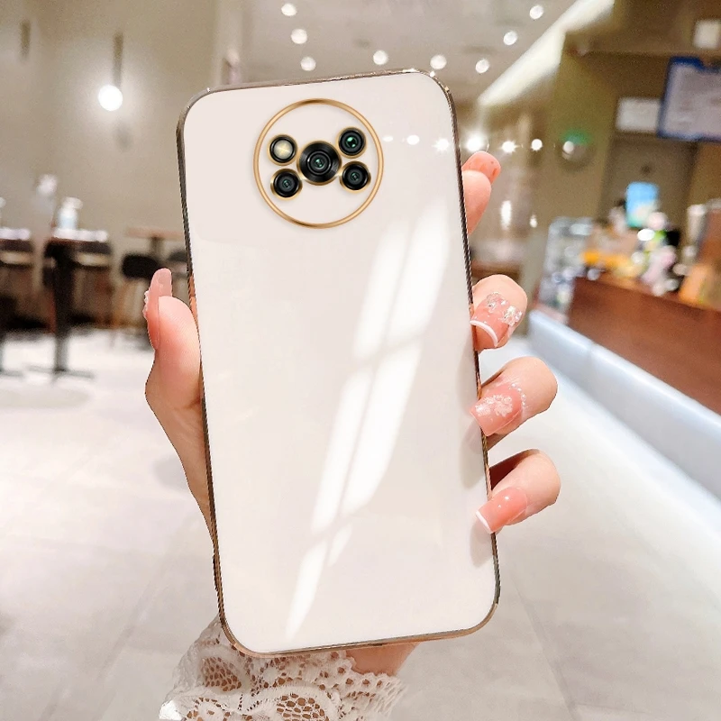 เคส TPU ซิลิโคนอิเล็คโทรเพลทสีลูกกวาดสำหรับ Xiaomi poco F4 F3 F5 F2 M3 X3 M4 NFC X4 X5 Pro บั๊มเปอร์กรอบบางพิเศษ