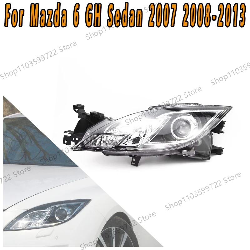 Dla Mazda 6 GH 2007 2008-2013 Reflektory halogenowe ksenonowe Reflektory do jazdy dziennej Światła do jazdy Kierunkowskazy Bez żarówki