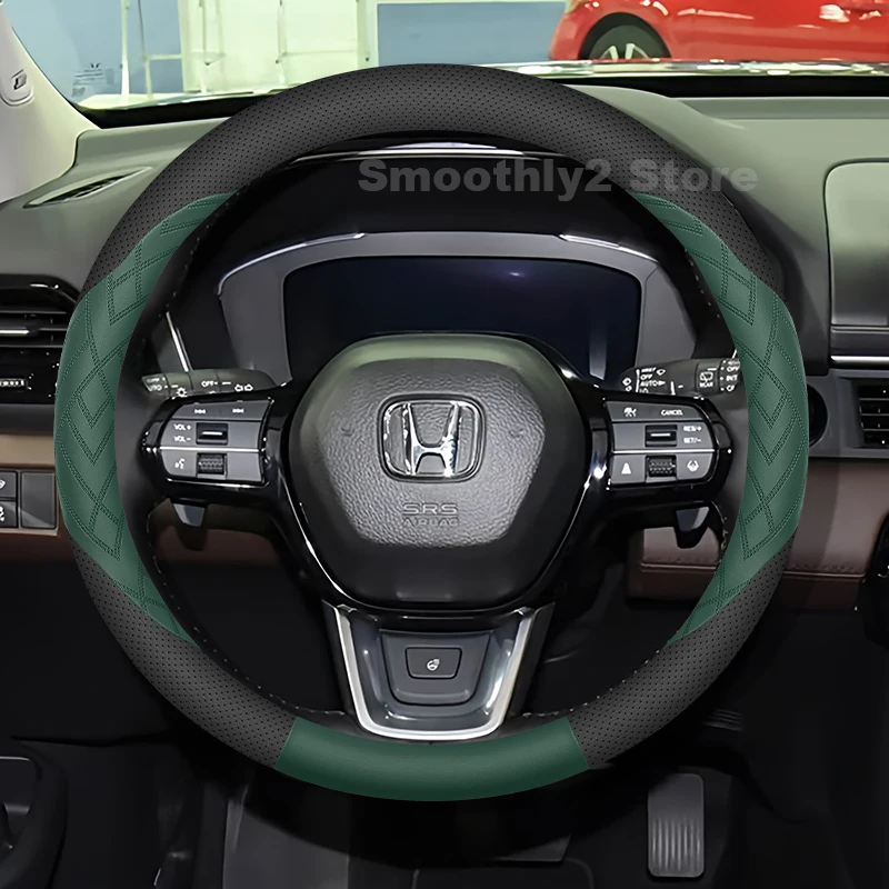 Leather Car Steering Wheel Cover For Honda Pilot 2025 2016-2024 wear-resistant Auto interior Honda Pilot Accessories 2025 5