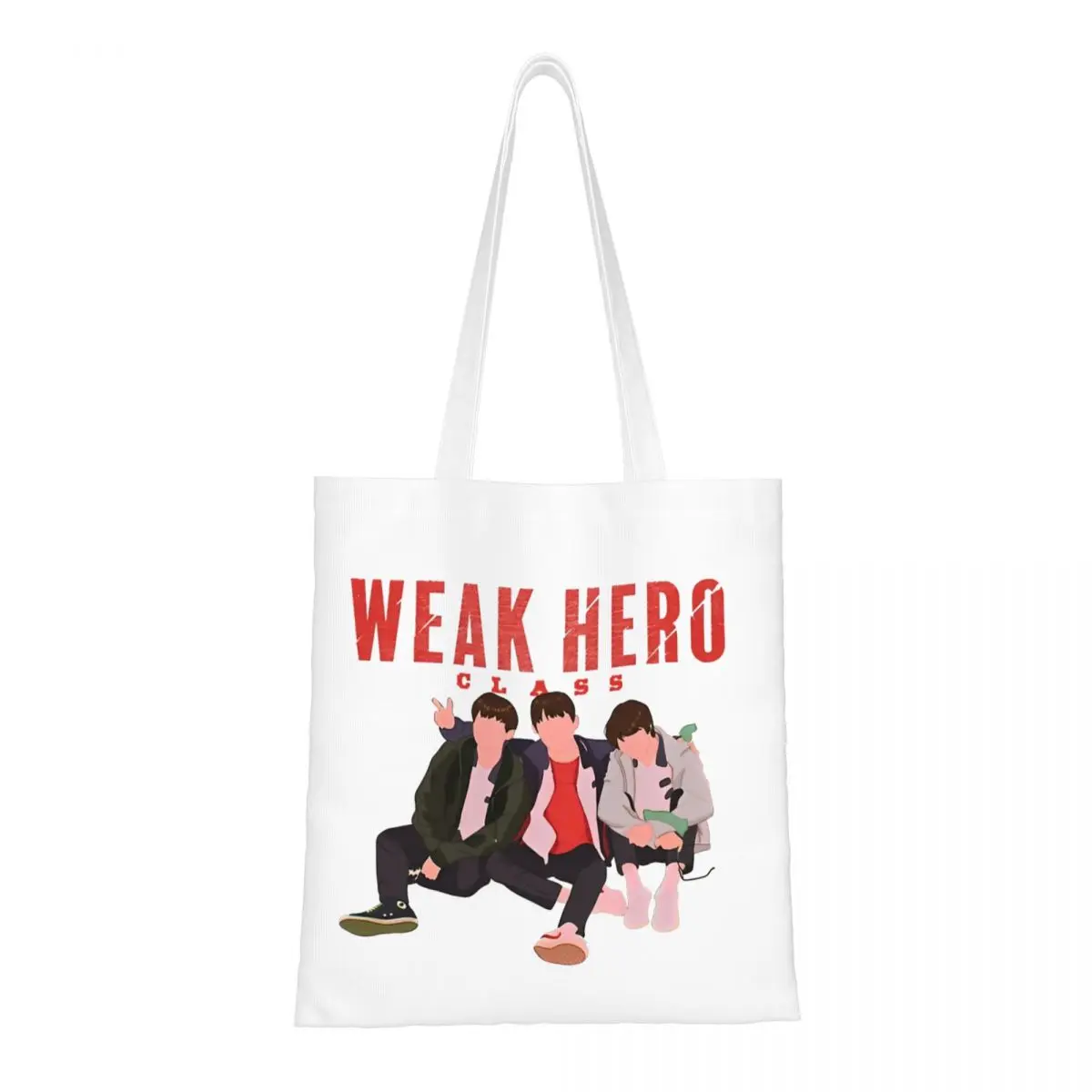 

Weak Hero Class Kdrama Canvas Tote Bag Eco-Friendly Large Capacity Shopping Bag for Unisex Shopping Bags